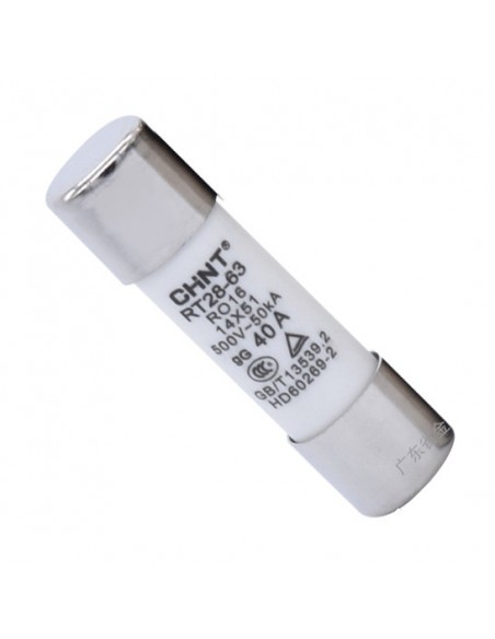 Fusible Cylindrique 10X38 RT28-63 40A gG CHINT
