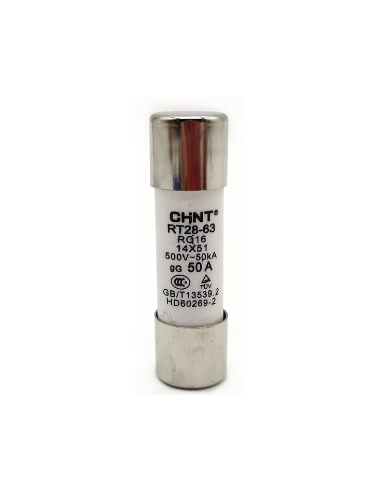 Fusible Cylindrique 14X51 RT28-63 50A gG CHINT