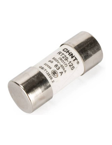 Fusible Cylindrique 22X58 RT29-125 63A gG CHINT