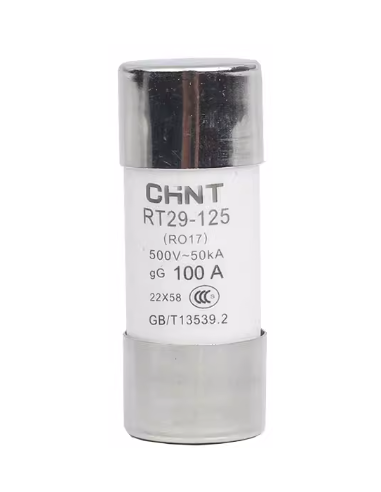 Fusible Cylindrique 22X58 RT29-125 100A gG CHINT