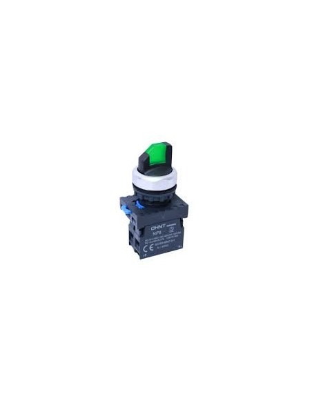 NP8-20XD/31 Interrupteur sélecteur 3 positions 2NO VERT lumineux 24V AC IP65