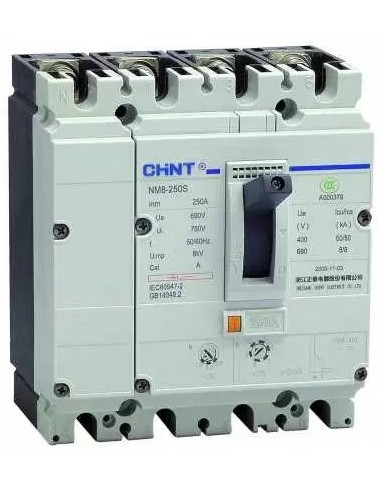 DISJONCTEUR COMPACT REGLABLE NM8N-250S TM 3P 250A 50kA CHINT