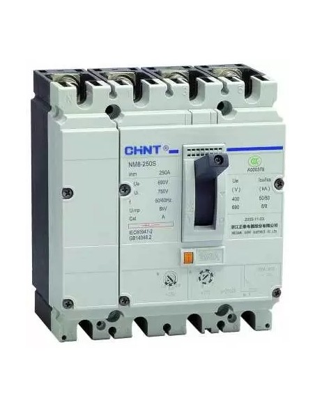 DISJONCTEUR COMPACT REGLABLE NM8N-250S TM 3P 250A 50kA CHINT