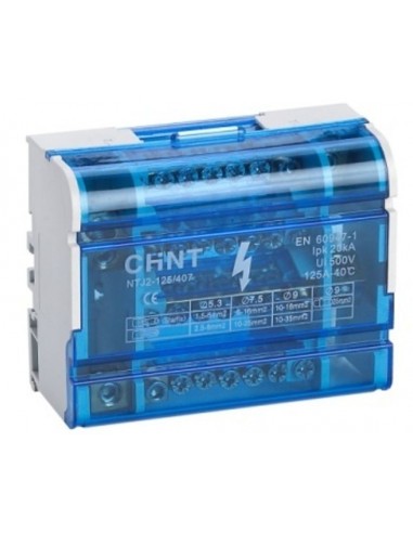 NTJ2  411 Bloc de distribution 4P x 7 trous 125A