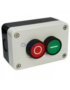 Boite a 2 bouton BL+NOIR NP2-B213