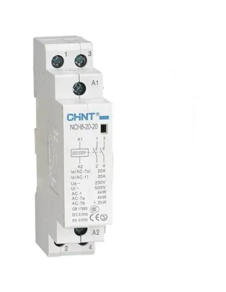 CONTACTEUR MODULAIRE NCH8 2P 20A 220/230V CHINT