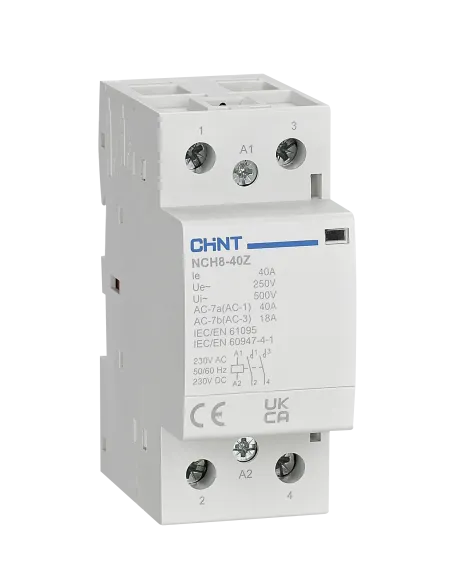 CONTACTEUR MODULAIRE NCH8 40A 2P AC220/230V CHINT