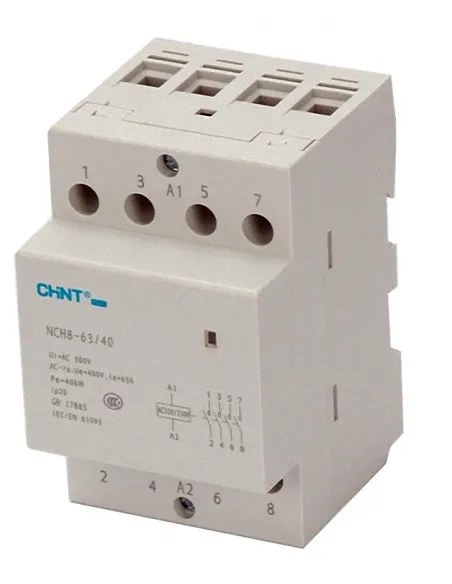 CONTACTEUR MODULAIRE NCH8 25A 4P AC220/230V CHINT