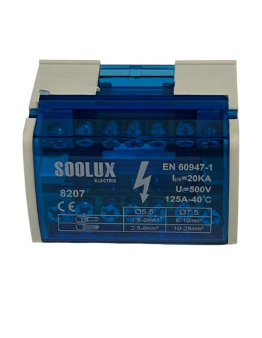 Répartiteur  bleu 125 A   2 x 7 Tous