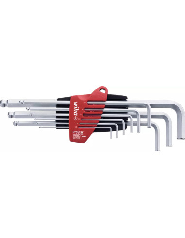 JEU DE CLIES MALES EN ETUI PROSTAR SIX PANS A TETE SPHERIQUE WIHA