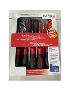 Ensemble de Tournevis Wiha - 10 Pièces - Poignée SoftFinish - Plat et Phillips