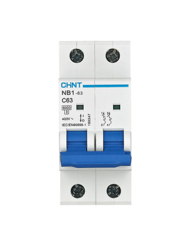 Disjoncteur NB1-63 2P C6 6KA