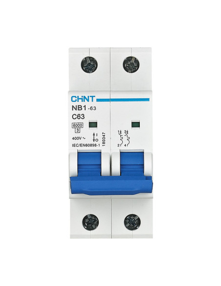 Disjoncteur NB1-63 2P C6 6KA