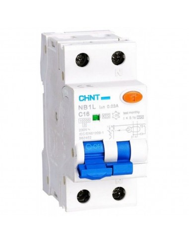 Disjoncteur DIFF NB1L-40 1P+N C20 30mA AC 6kA