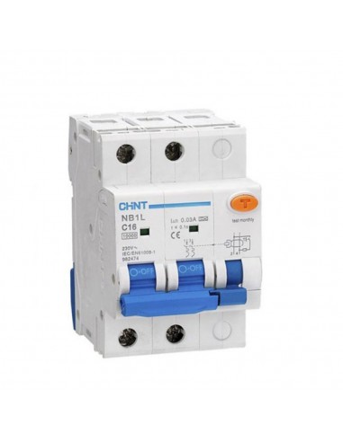 Disjoncteur DIFF NB1L-40 2P C16 30MA AC 6KA