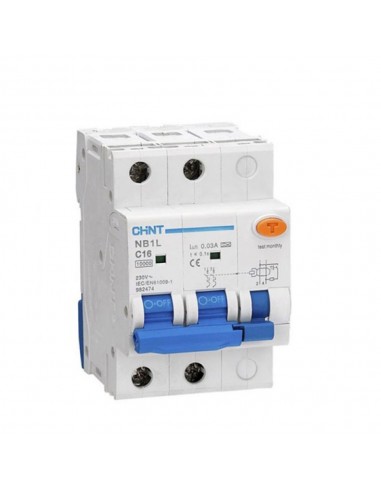 Disjoncteur RCBO-NB1L-40 2P C16 30mA