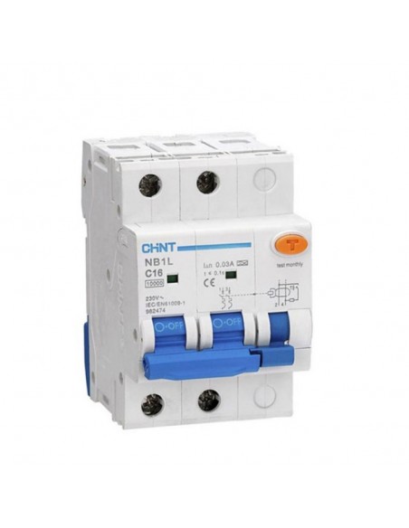 Disjoncteur RCBO-NB1L-40 2P C40 300mA