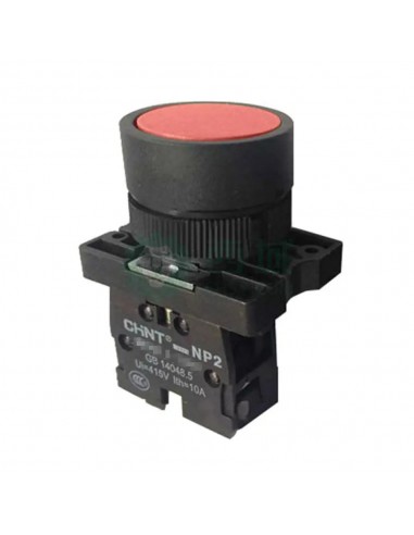 Bouton marche (1NO) NP2-BA42 rouge CHINT